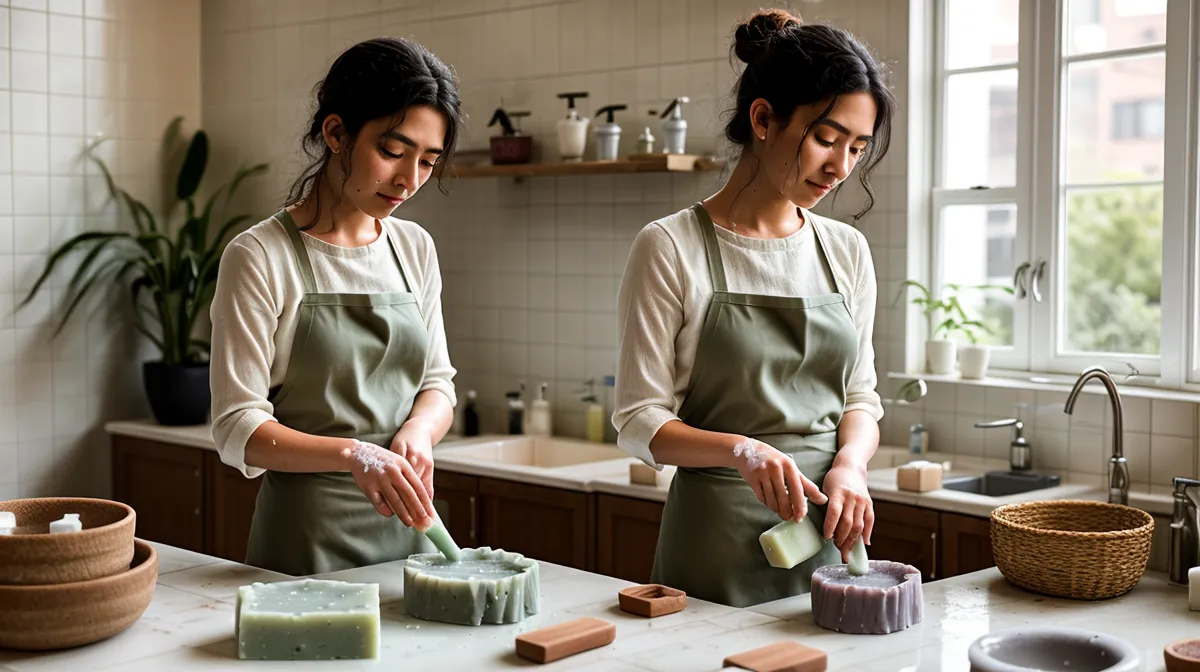 Ideas de jabones de glicerina artesanales para regalar en Navidad, manualidades hechas a mano en Bogotá