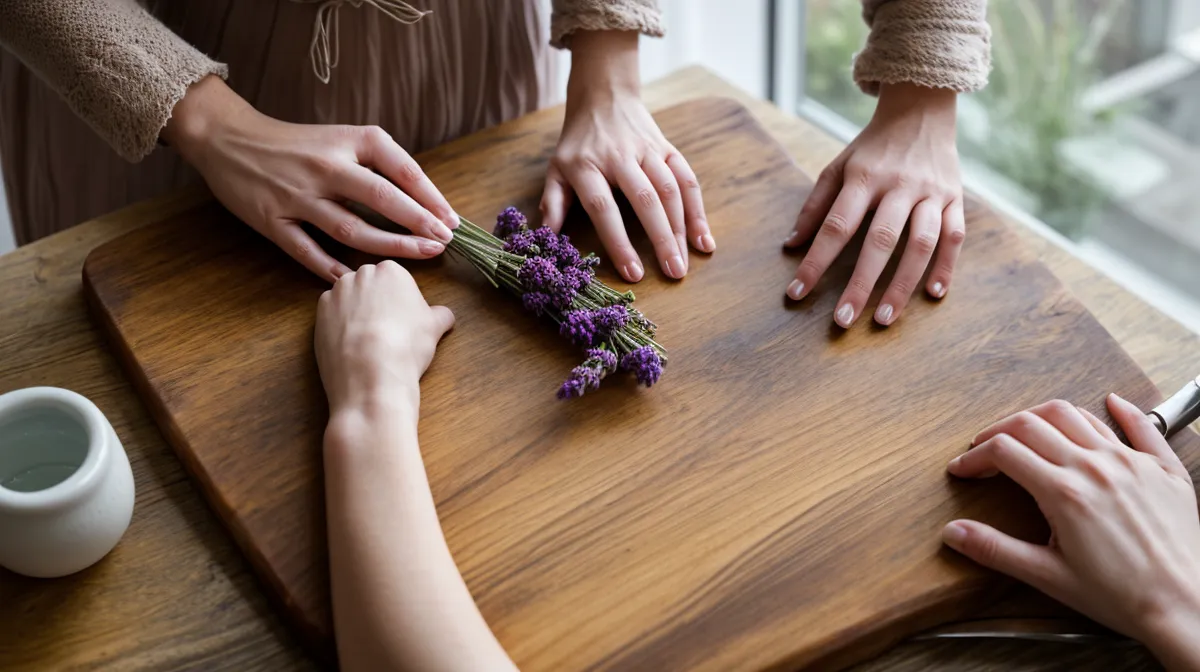 jabón artesanal de glicerina agrietado sobre la mesa de trabajo, resultado de mi primer intento como hobby creativo