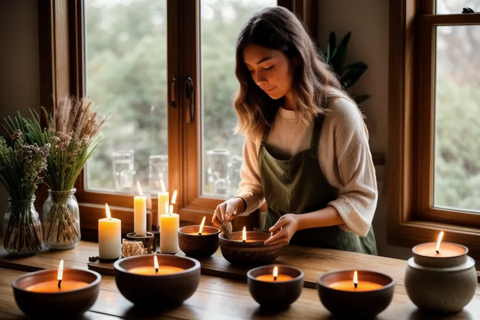 Distintos grosores de mechas para velas de soja artesanales, manualidades de fin de semana en Bogotá