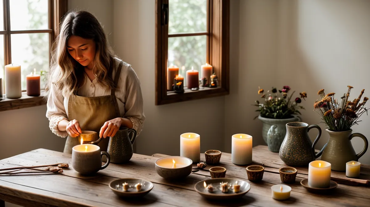 Velas de soja recicladas en tazas de cerámica vintage: manualidad de decoración hecha en Bogotá